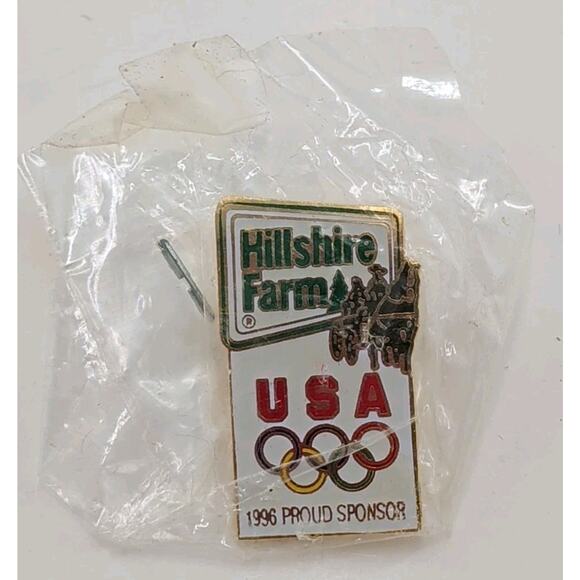 Olympic Pin Atlanta 1996 USA Hillshire Farm Proud Sponsor Aminco - Picture 1 of 2
